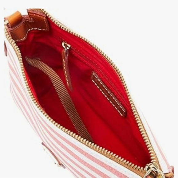 Dooney & Bourke Sullivan Crossbody Pouchette Watermelon Stripes - Picture 8 of 9